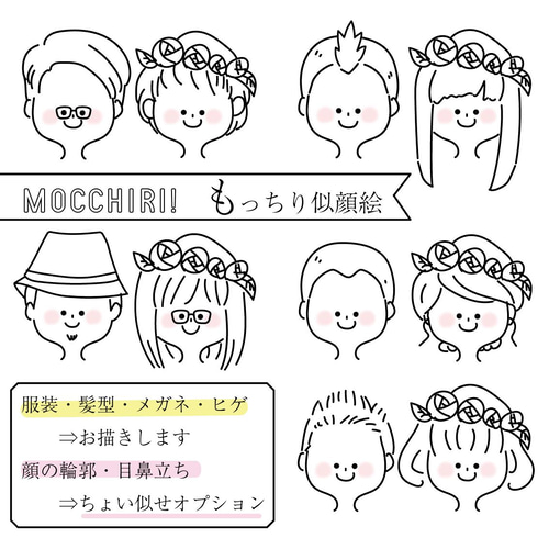 もっちり似顔絵ウェルカムボード ｜似顔絵｜結婚式｜結婚記念｜結婚