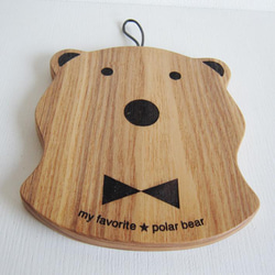 クマちゃん鍋敷　タモ 4枚目の画像