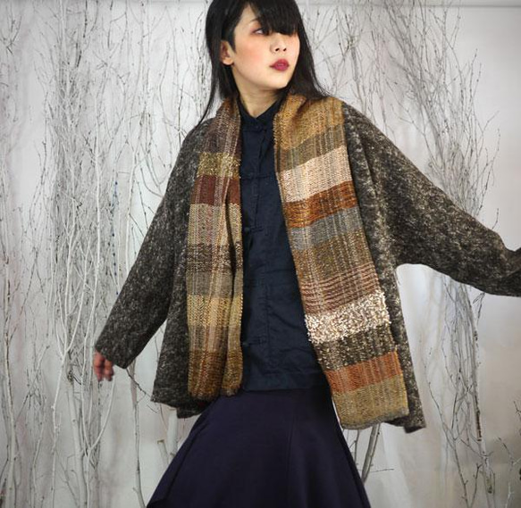◆ SALE◆ Coat with Handwoven shawl 第1張的照片