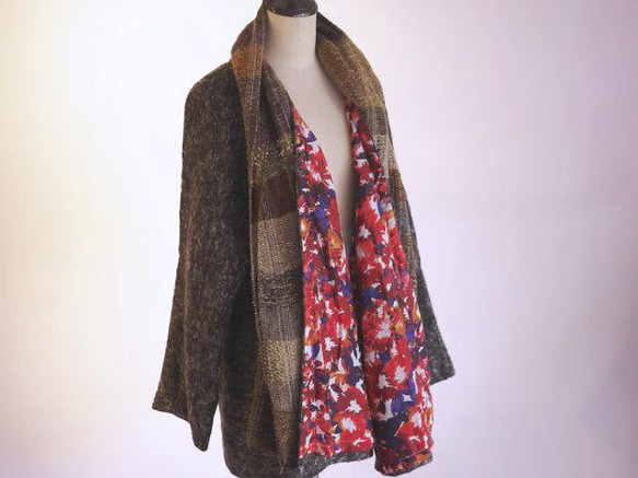 ◆ SALE◆ Coat with Handwoven shawl 第4張的照片