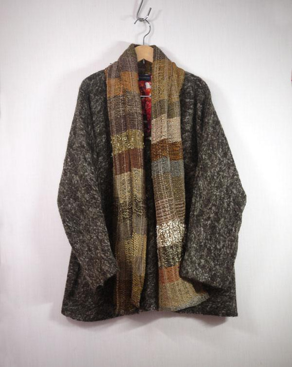 ◆ SALE◆ Coat with Handwoven shawl 第2張的照片
