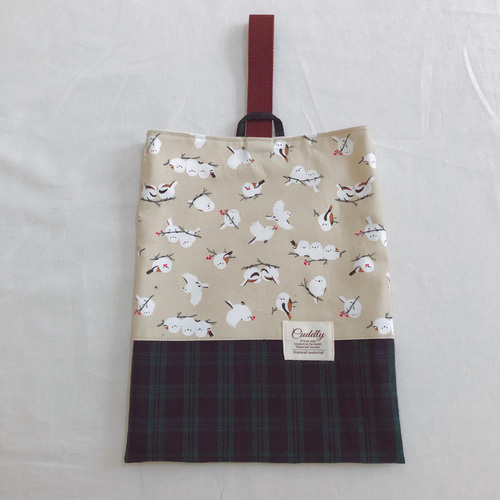 new‼【受注製作】入園入学セット/シマエナガ レッスンバッグ 着替え