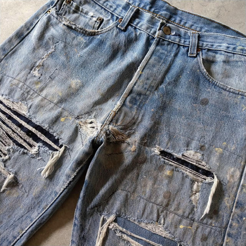 リペアカスタム usa製 リーバイス 501 リメイクデニム ビンテージ