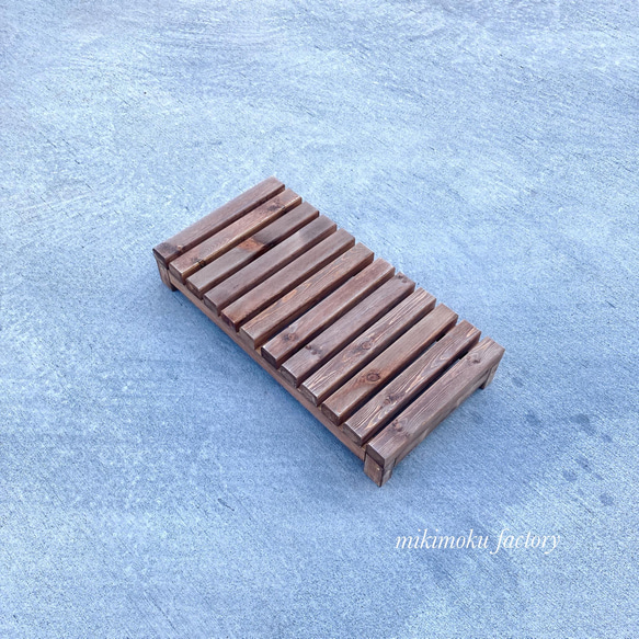 脚付きウォールナットすのこ その他家具 家具工房KARIMIKI 通販