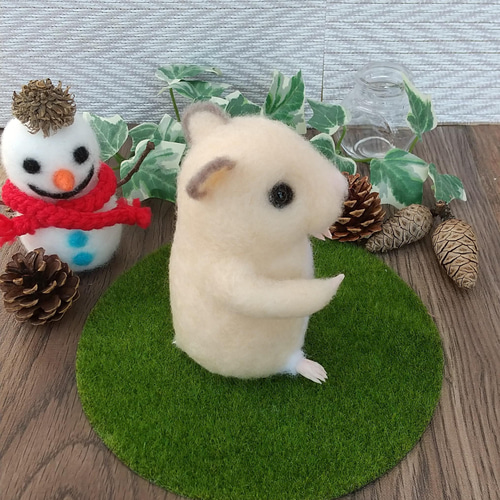 キンクマハムスター＆かき氷◇羊毛フェルト キンクマハムスター＆かき氷◇羊毛フェルト