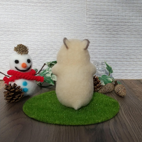キンクマハムスター＆かき氷◇羊毛フェルト 羊毛フェルト