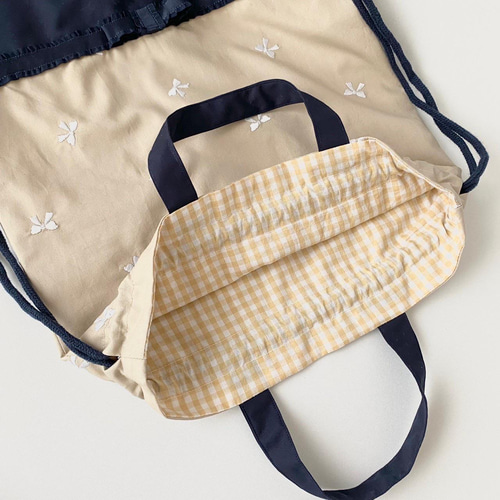 オーダー入園入学　リボン刺繍　レッスンバッグ　体操袋　上履き袋　巾着　弁当袋 オーダー入園入学 リボン刺繍 レッスンバッグ 体操袋 上履き袋