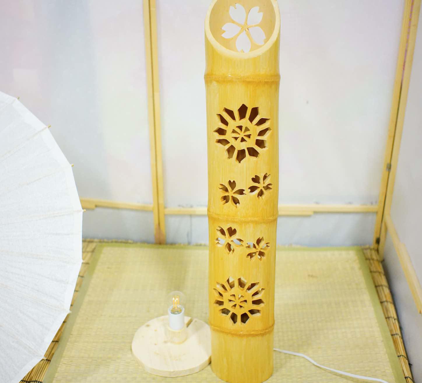 竹灯り　〜桜と太陽〜　竹灯籠　孟宗竹 竹灯り 〜桜と太陽〜 竹灯籠 孟宗竹 | iichi 日々の暮らしを