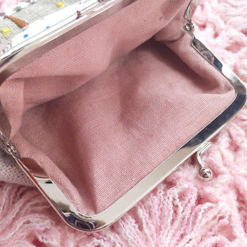 mina perhonen 生地使用*:.。⚮̈ sand rose×tambourine 大きめがま口  