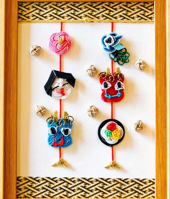 オーダー品水引節分吊るし飾り風（フレーム無し） その他置物 tomoemon