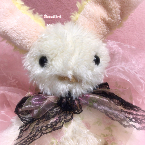 ふわふわうさぎぬいぐるみ（白×黄色） ぬいぐるみ ひな桜 通販