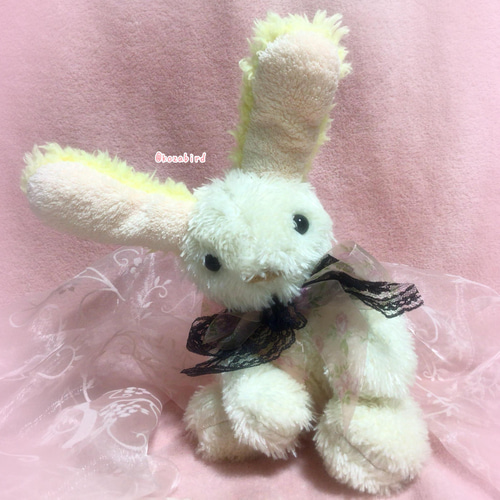 ふわふわうさぎぬいぐるみ（白×黄色） ぬいぐるみ ひな桜 通販