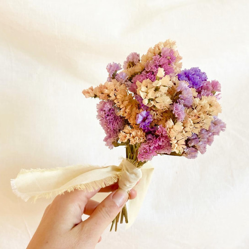 2.スターチススワッグ ドライフラワースワッグ スターチス ピンク ウェディングブーケ