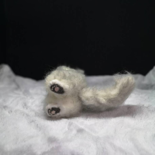 羊毛フェルト おねだり猫 ハンドメイド ねこ ネコ フェルト猫