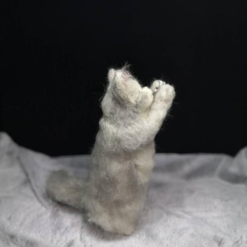 羊毛フェルト 猫 ハンドメイド はな ❦❀プロフお読み下さい❀ オーダーメイド】羊毛フェルト猫ポートレート《小顔タイプ (顔＋