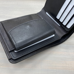 《SALE》染め二つ折り財布（ブラック） 5枚目の画像