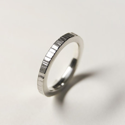 つや消し縦槌目 シルバーフラットリング 2.5mm幅 MATTE VERTICAL｜SILVER RING｜648 4枚目の画像