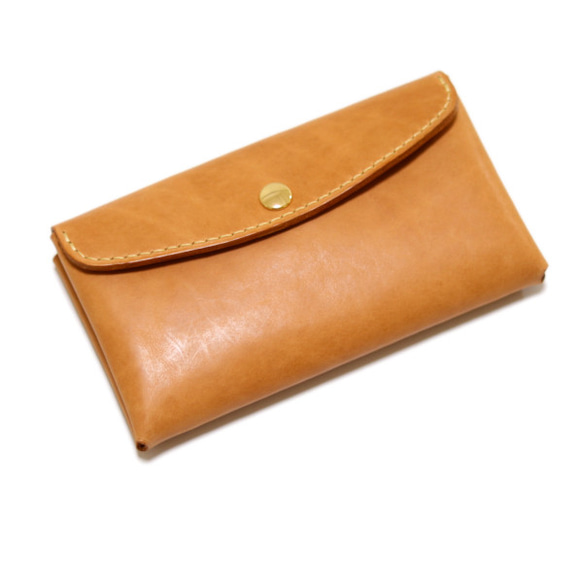 幅17cmの長財布  /  ローシェンナ（黄赤色） 2枚目の画像