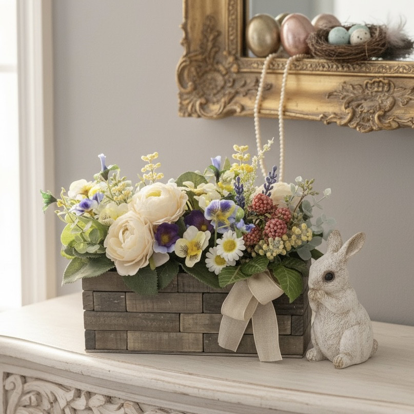 新春！春の花壇・イースター　うさぎさんといっしょ♪