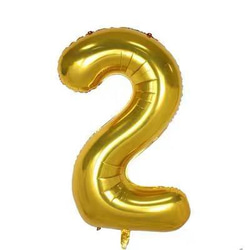 ゴールド　ナンバーバルーン　数字バルーン　誕生日　ゴム風船　ゴールド 3枚目の画像