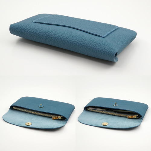 イタリア発★牛革のマグネットボタン開閉長財布 TUSCANY LEATHER イタリア発☆牛革の長財布ロングウォレット【TUSCANY LEATHER】