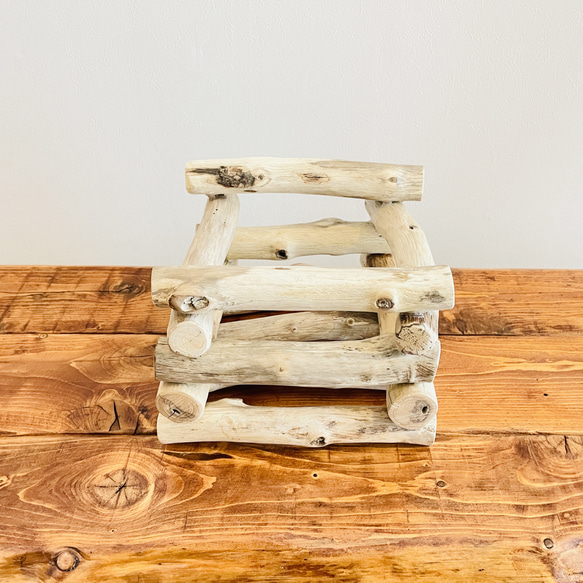 流木インテリア 流木を組み合わせたシンプルなキャンドルホルダー 癒し アロマ 間接照明 キャンプ キャンドル付 N4 3枚目の画像