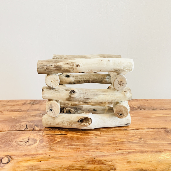 流木インテリア 流木を組み合わせたシンプルなキャンドルホルダー 癒し アロマ 間接照明 キャンプ キャンドル付 N4 6枚目の画像