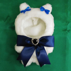 ネコ耳着ぐるみ ～ホワイト～ 15cmぬいぐるみ用 ぬい服 その他人形