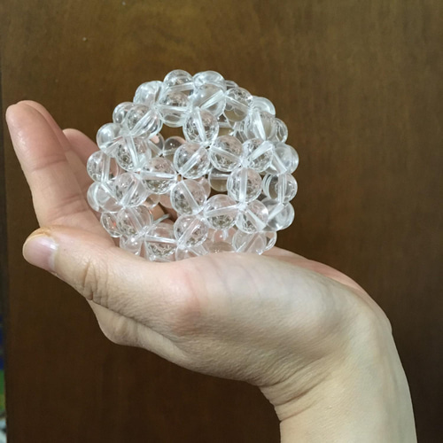 受注制作】【送料無料】バッキーボール：水晶(直径約7.3cm