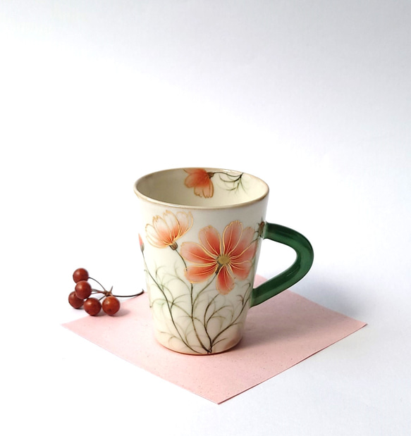 上品でおしゃれなマグカップ　桜マグカップ　陶器 14枚目の画像