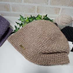 手編みシンプル帽子 5枚目の画像