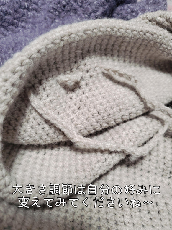 手編みシンプル帽子 10枚目の画像