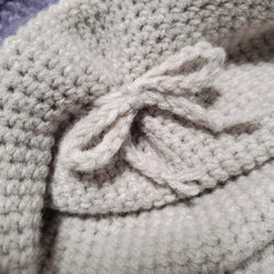 手編みシンプル帽子　柔らかなメリノウールとロイヤルベビーアルパカ日本製の糸を使用 10枚目の画像