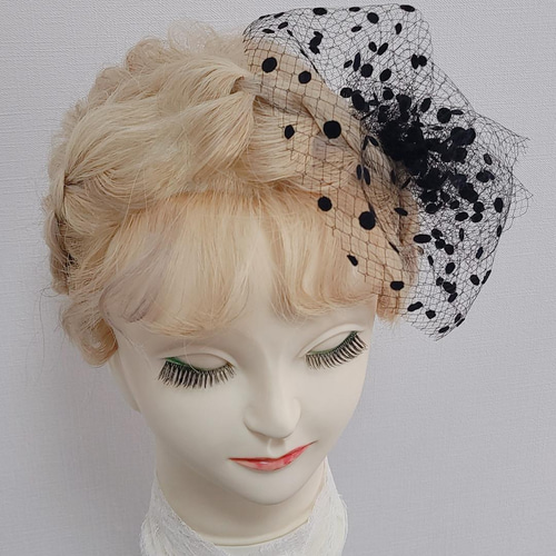 ☆ 新作 ☆ ドットチュールのみ ＊ ネットチュール ＊ ヘッドドレス 髪