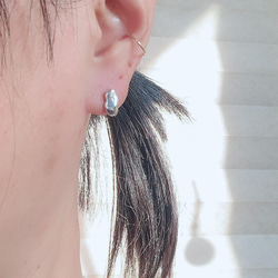 silver950 P01 スタッドピアス（片耳） 11枚目の画像