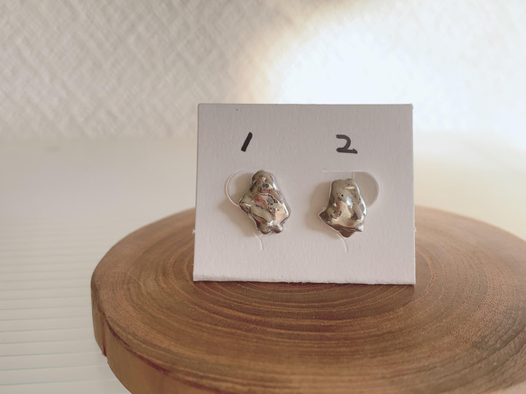 silver950 P01 スタッドピアス（片耳） 5枚目の画像