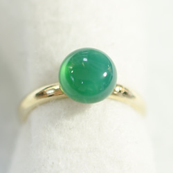 綠色縞瑪瑙戒指（一種尺寸適合所有人） 第2張的照片
