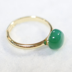 綠色縞瑪瑙戒指（一種尺寸適合所有人） 第3張的照片