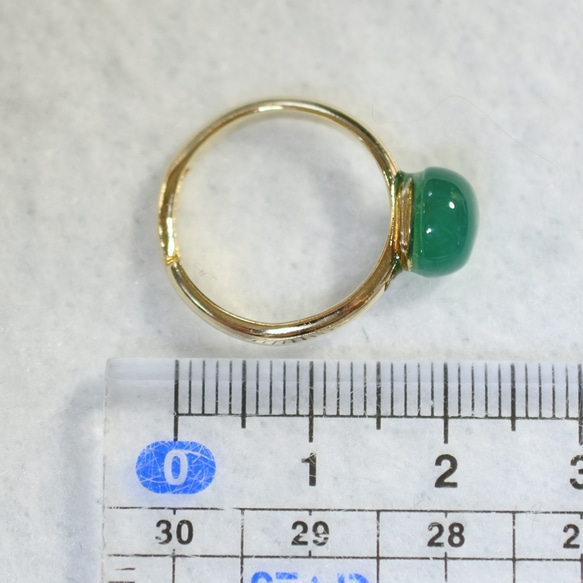 綠色縞瑪瑙戒指（一種尺寸適合所有人） 第5張的照片