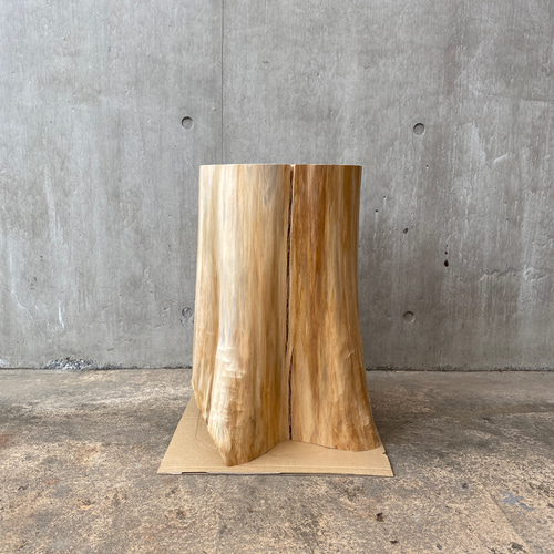 ヒノキの造形的切り株オブジェ (エイジング風) フラワーディスプレイ