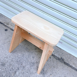 天然檜(ヒノキ)お風呂椅子/木製ベンチ/天然無垢/木/スツール/台 3枚目の画像