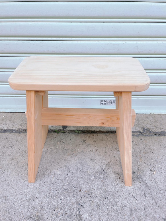 天然檜(ヒノキ)お風呂椅子/木製ベンチ/天然無垢/木/スツール/台 4枚目の画像
