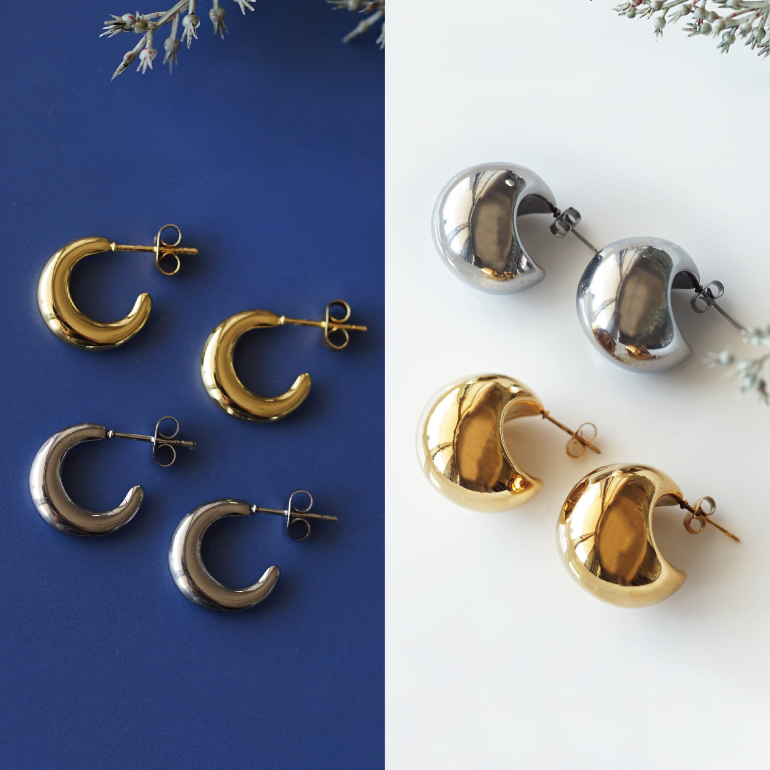 ご自愛福袋★月のピアス2点セット★