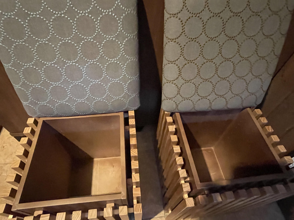 新春2023新色　格子天然木材収納スツール ミナペルホネン タンバリン　北欧　和室でも洋室でも！ ミナペルホネン 心を込めておつくりしています ご不明な点がございましたら