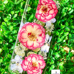 ピンクの薔薇の大人可愛い押し花スマホケース　全機種対応/iphone/GALAXY/AQUOS/xperia/pixel 2枚目の画像