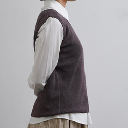 草木染め コットンコベスト パープル 5枚目の画像