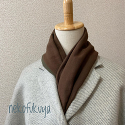 ほんわか柔らかダブルガーゼのショートマフラー　両面違う色にもできます☆受注製作です☆ 8枚目の画像