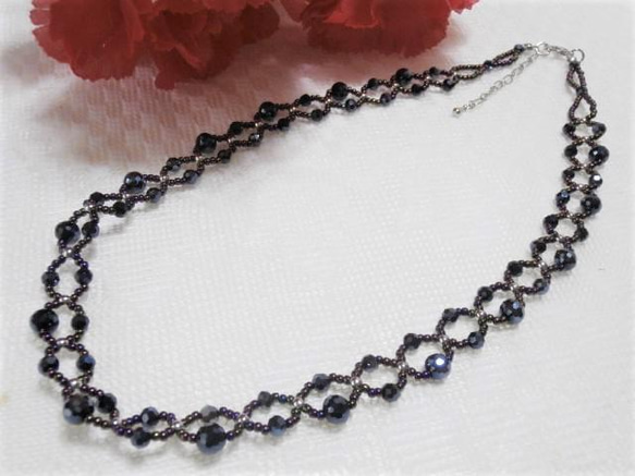 B8016 8の字編みのネックレス ネックレス・ペンダント アクセサリー