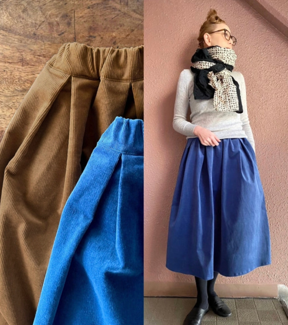 青＆茶❤️2色有❤️長さも選べる❤️スッキリ綺麗な腰回り