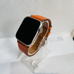 Apple Watch バンド牛皮 アップルウォッチ革レザーベルトハンドメイドAppleWatch レザーベルト手作り 9枚目の画像